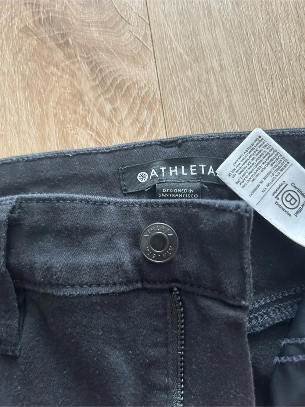 Athleta Black Flex Ultra Skinny Jeans in Black size 12 - Picture 3 of 5
